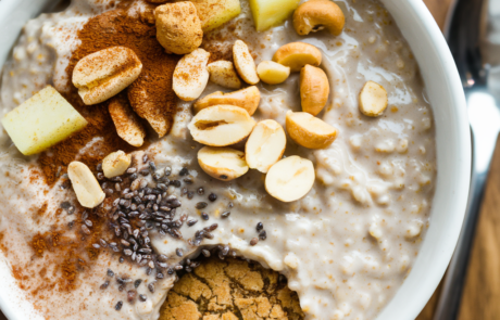 Apple-Peanut Cookie Overnight Oats​