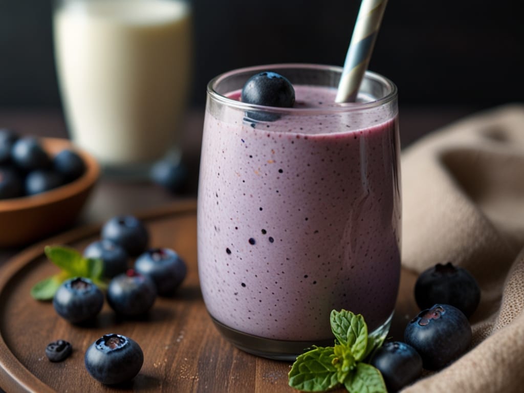 Quick and Easy Herbalife Vanilla Blueberry Protein Shake Recipe